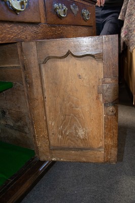 Lot 205 - Joined oak dresser, probably Welsh, mid 18th Century