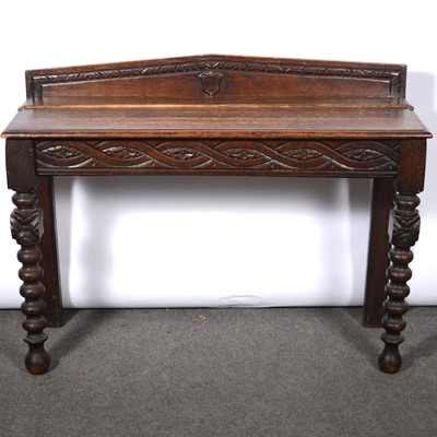 Lot 453 - Victorian oak hall table