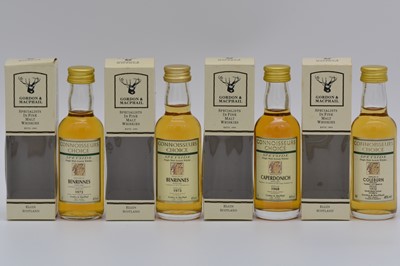 Lot 658 - Collection of single Speyside malt miniature whisky bottlings, G&M Connoisseurs Choice