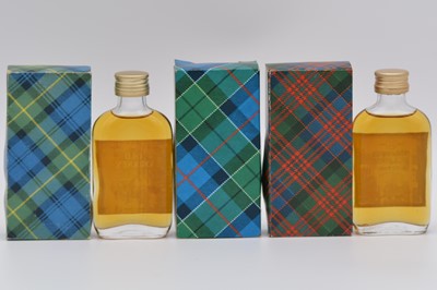 Lot 76 - Gordon & MacPhail, Tartan Miniature Collection, ten flat bottles in packs