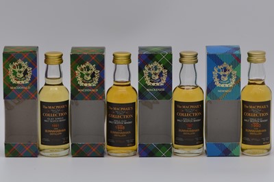 Lot 660 - Bunnahabhain 1988-1991, four Islay miniatures, and Inverleven, six Lowland whisky miniatures