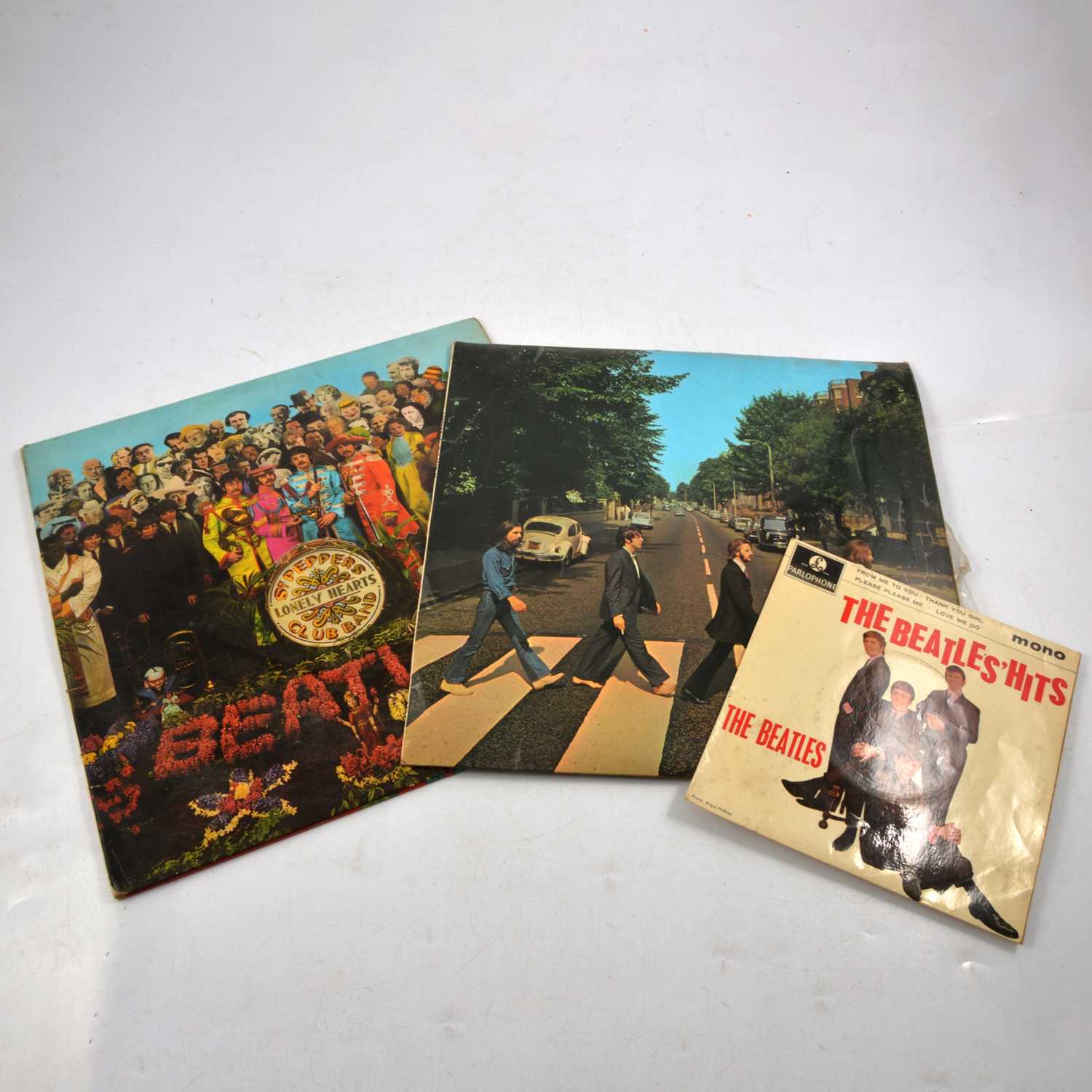 Lot 129 - One box of LP vinyl music records, including The Beatles White Album