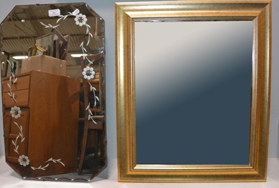 Lot 534 - Three contemporary gilt framed wall mirrors