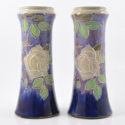 Lot 1 - Pair of Royal Doulton floral vases by Joan Honey.