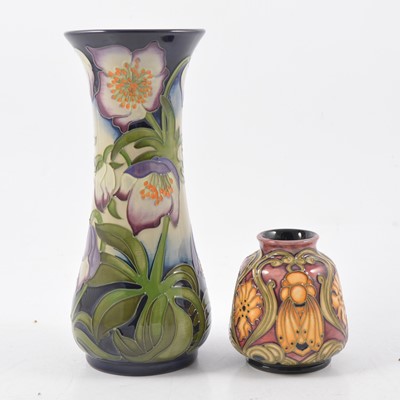 Lot 3 - Moorcroft Pottery Festive Friends vase and Queen Bee Talents of Windsor vase.