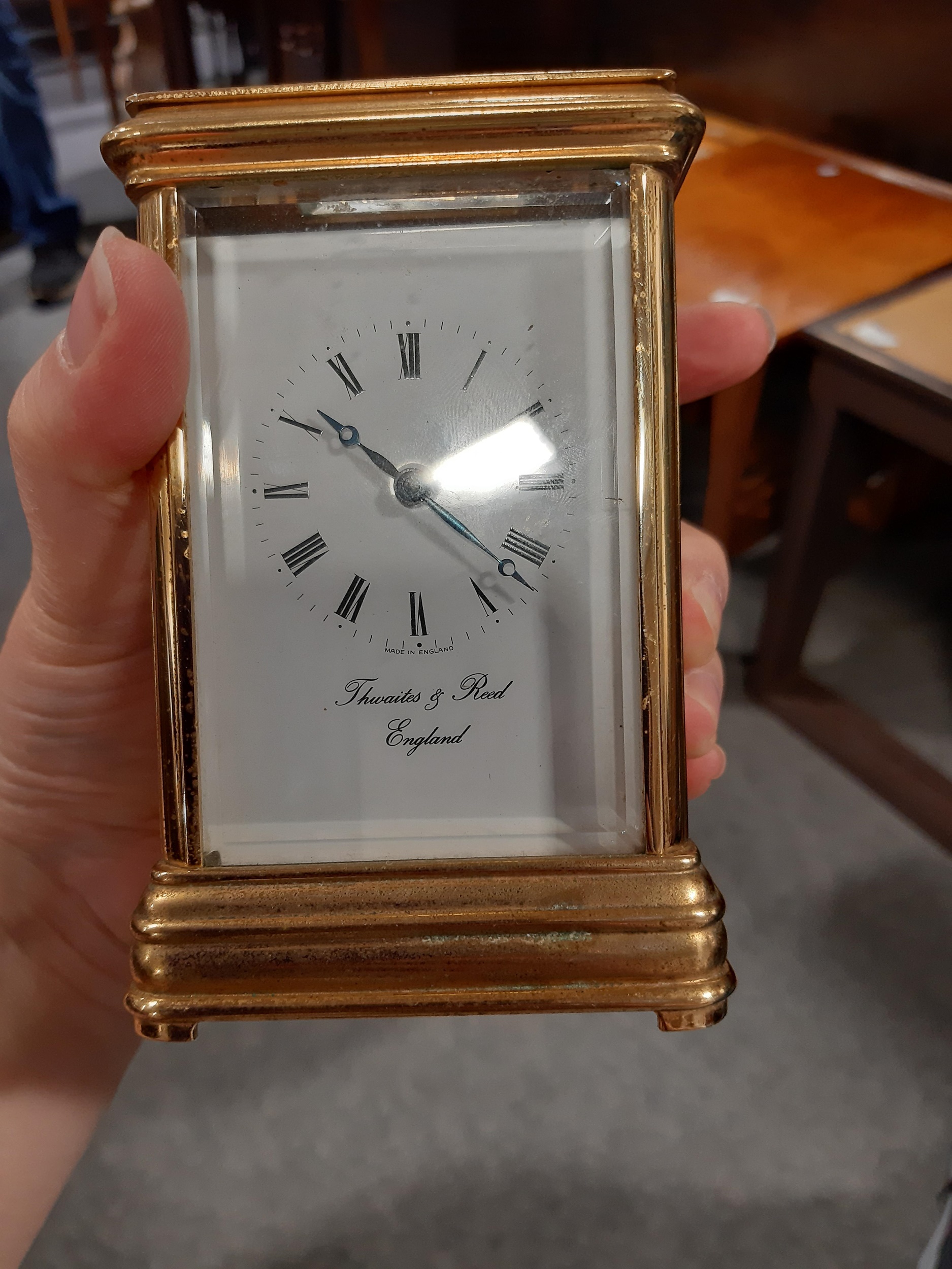 Lot 89 - Brass cased carriage clock,