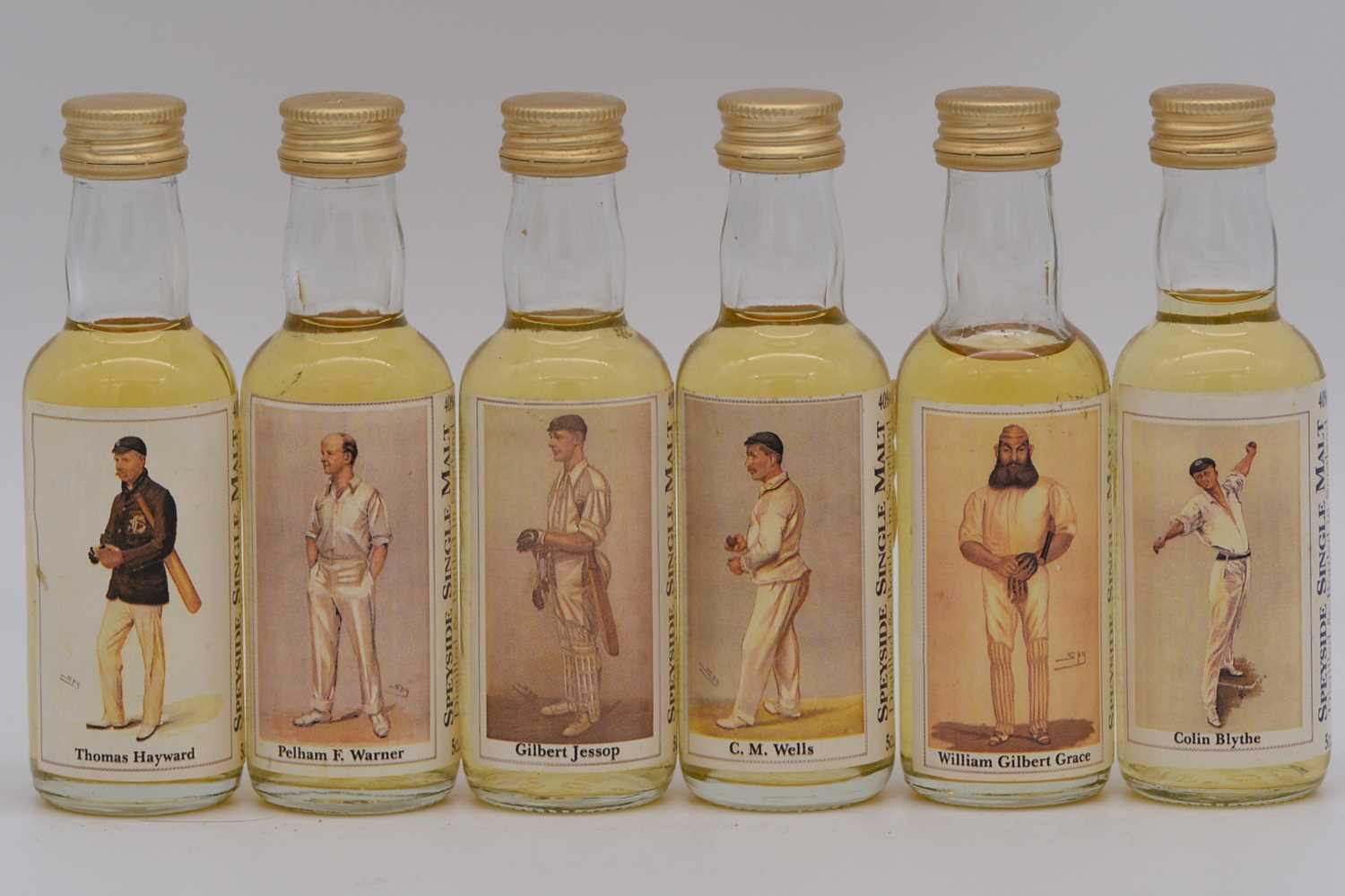 Lot 105 - The Whisky Connoisseur miniatures series - Cricketers