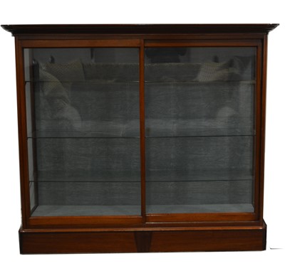 Lot 285 - Edwardian mahogany floor-standing display cabinet