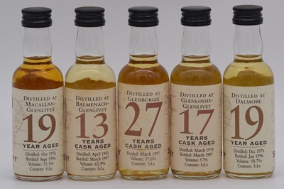 Lot 119 - The Whisky Connoisseur - ten miniatures - Cask Strength