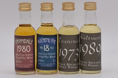 Lot 115 - The Whisky Connoisseur - eight assorted cask strength miniature whiskies