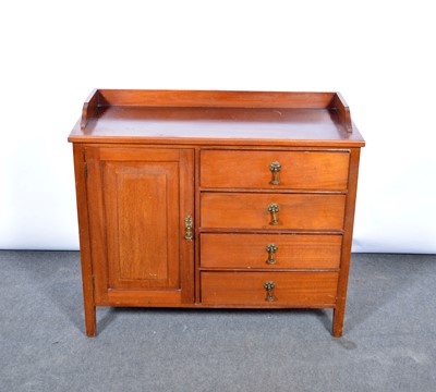 Lot 485 - Edwardian walnut music cabinet