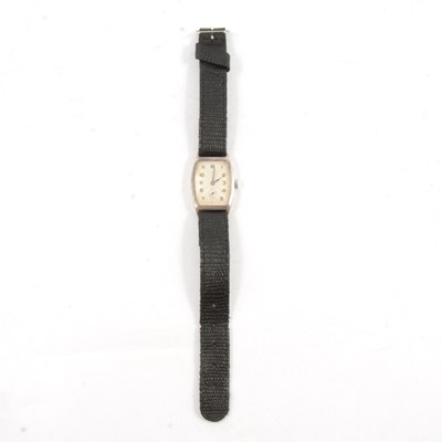 Lot 363 - A gentleman's vintage silver wristwatch.