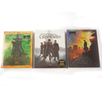 Lot 14 - Three Blufans Exclusive Steelbook Lenticular Blu-rays; Fantastic Beasts, Crimes of Grinrelwald, OZ