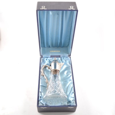Lot 41 - Silver-mounted cut glass decanter, Warwickshire Reproduction Silver, Birmingham 1973.