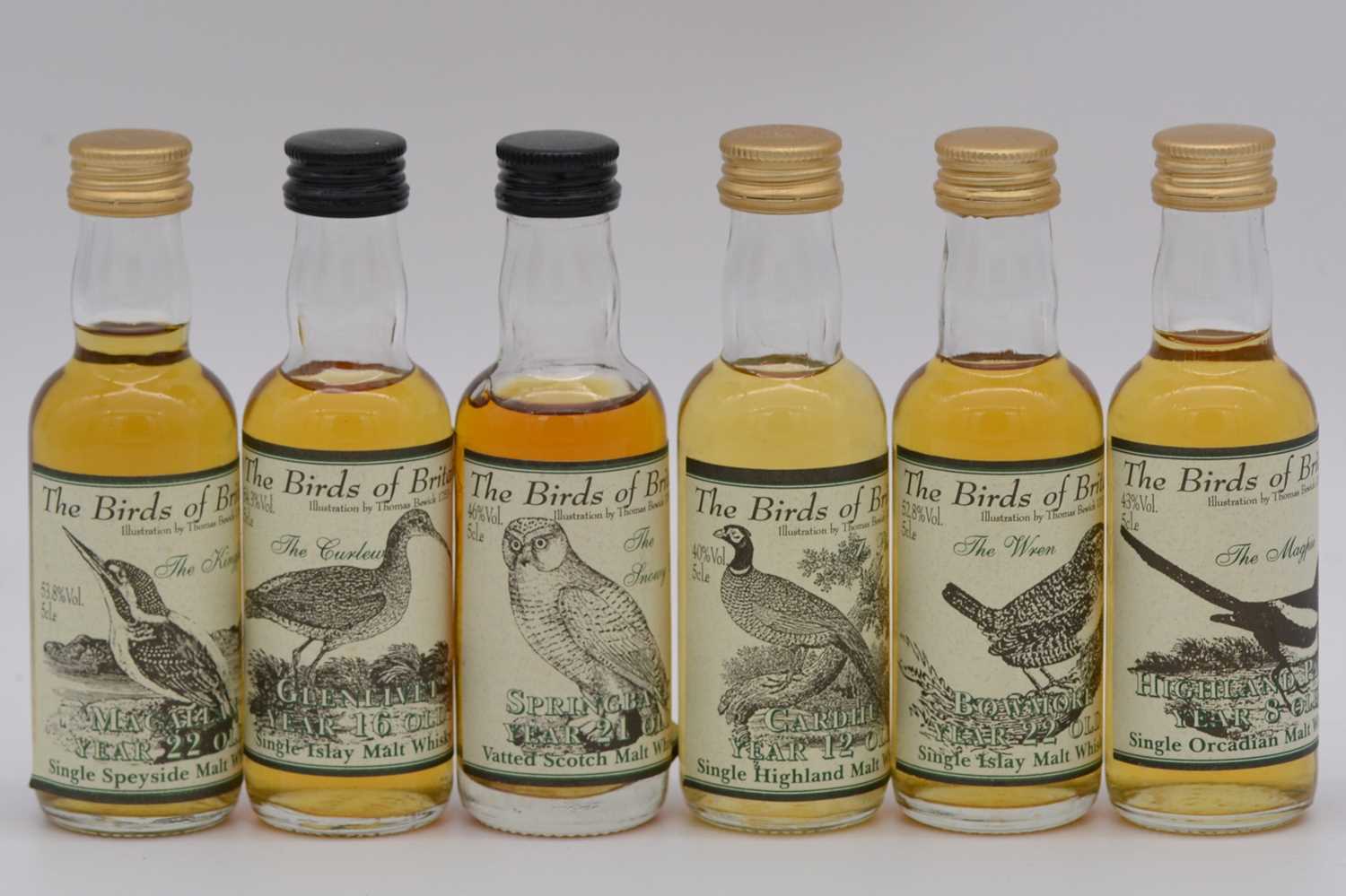 Lot 110 - The Whisky Connoisseur miniatures series - The Birds of Britain, a set of twelve