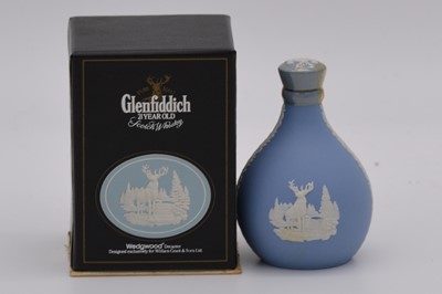 Lot 173 - Glenfiddich 21 year old, miniature in Wedgwood decanter