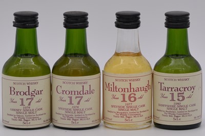Lot 120 - The Whisky Connoisseur, dumpy miniature series - four assorted malt whiskies