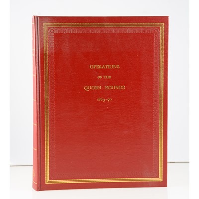 Lot 73 - Operations of The Quorn Hounds 1869-70, facsimile