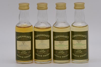 Lot 11 - Cadenhead's Authentic Collection, Cask Strength - eight assorted whisky miniatures