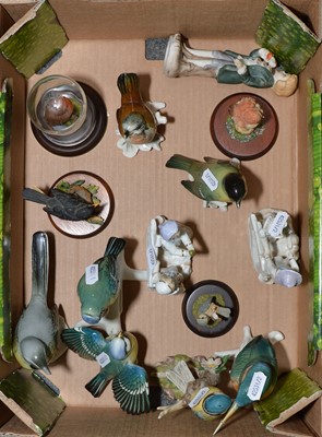 Lot 88 - Collection of ceramic bird figurines and others