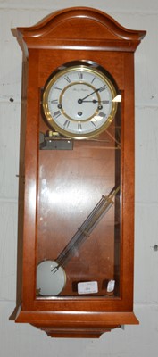 Lot 452 - Modern stained wood Vienna-type wall clock