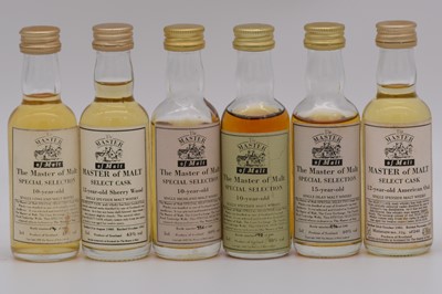 Lot 80 - The Master of Malt - six whisky miniatures