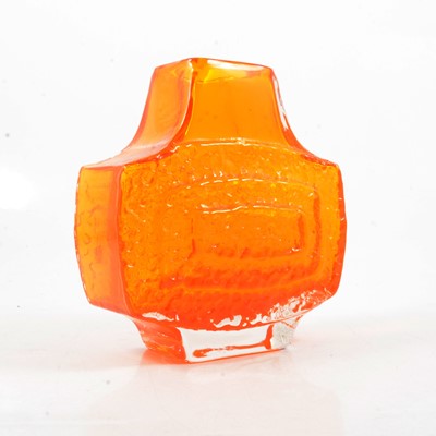 Lot 1 - Geoffrey Baxter for Whitefriars, a Tangerine textured glass TV vase