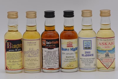 Lot 191 - The Master of Malt - six speciality miniature whisky bottlings