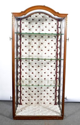 Lot 274 - Stained wood floorstanding display cabinet