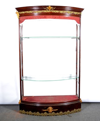 Lot 281 - Late Victorian mahogany bowfront display cabinet