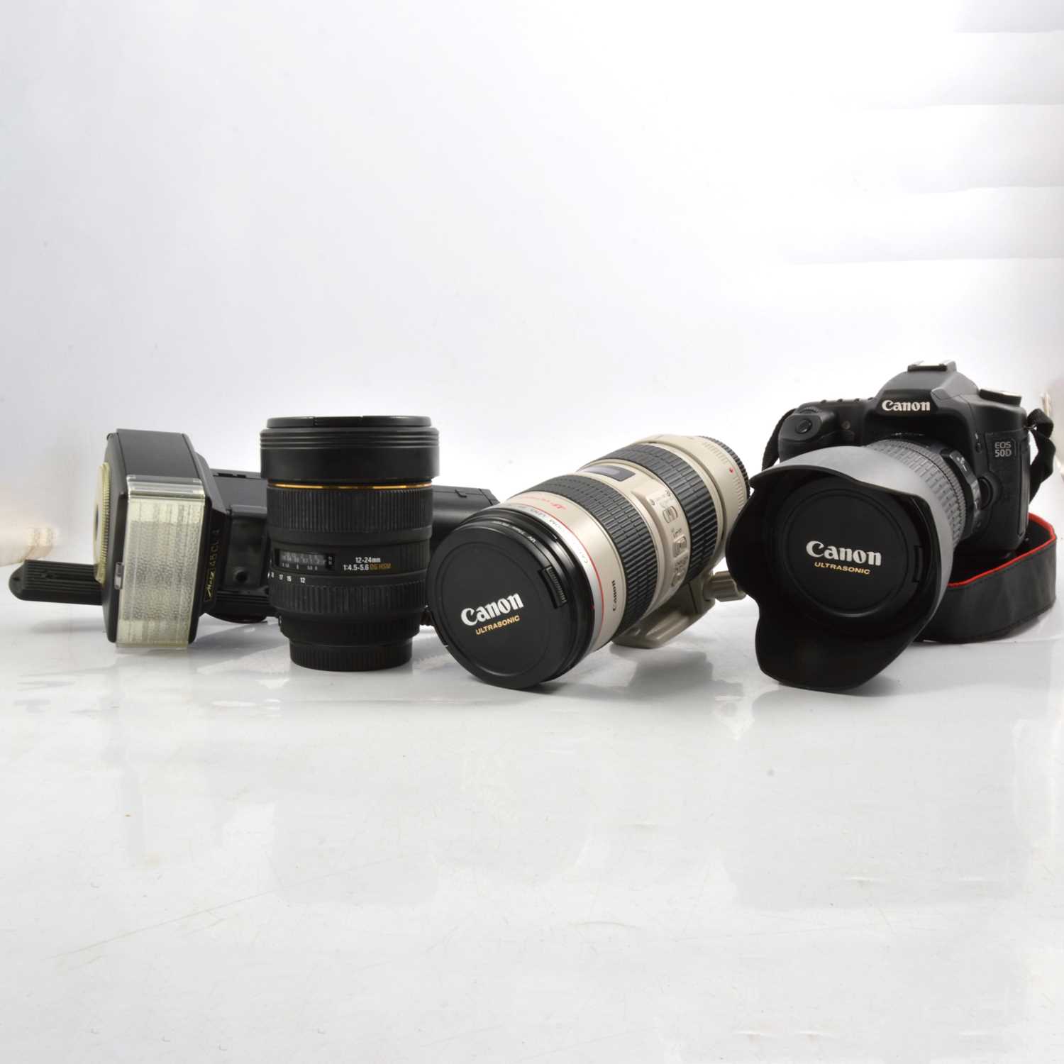 Lot 168 - Digital SLR camera equipment, to include two Canon EOS 50D camera bodies etc.