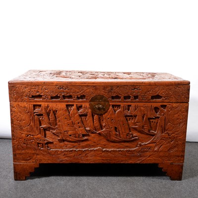 Lot 506 - Chinese camphor wood blanket box