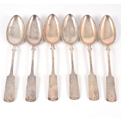 Lot 167 - Three white metal tablespoons, Michael Kantola, Turku 1914 and 1915, and three others.