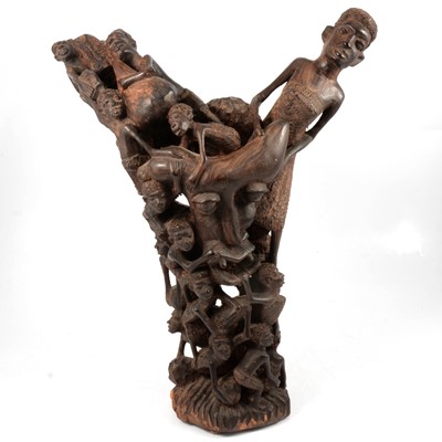 Lot 189 - Andrik, large carved hardwood 'Tree of LIfe'