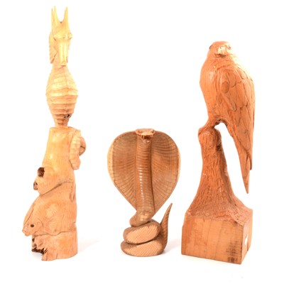 Lot 204 - Collection of carved wood models