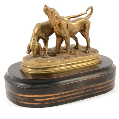 Lot 154 - After Alfred Dubucand, Two Hounds