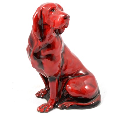 Lot 85 - Royal Doulton Flambe 'Seated Bloodhound' HN176.