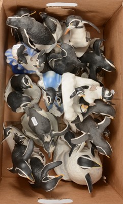 Lot 29 - Collection of Franklin porcelain penguin models