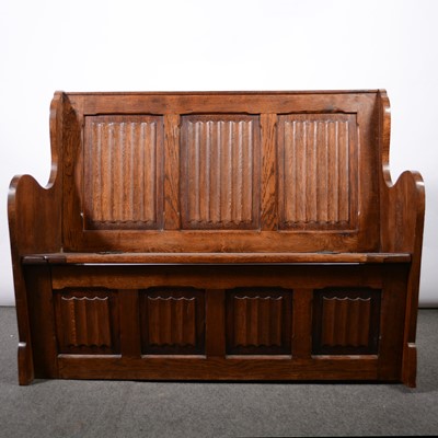 Lot 505 - Pair of oak benches