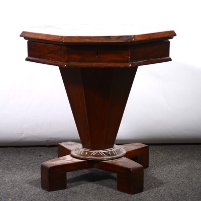 Lot 484 - Victorian walnut and marquetry work table