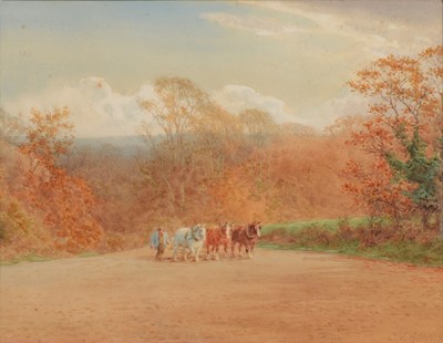 Lot 320 - Charles James Adams, Ploughing in Autumn