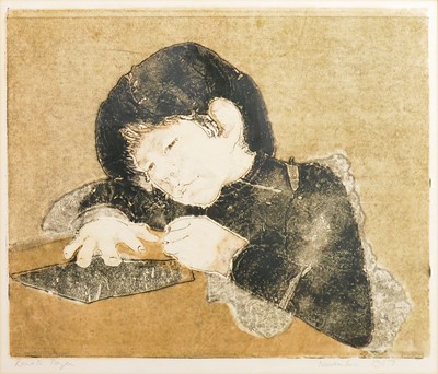 Lot 315 - R Meyer, Girl writing