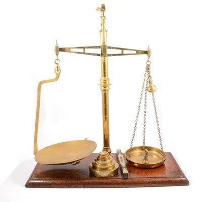 Lot 432 - Set of Millward patent brass balance scales.