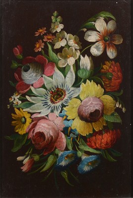 Lot 336 - Victorian School, still life of flowers, a pair