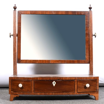 Lot 402 - Victorian mahogany toilet mirror