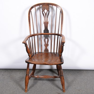 Lot 396 - Victorian elm and ash Windsor chair