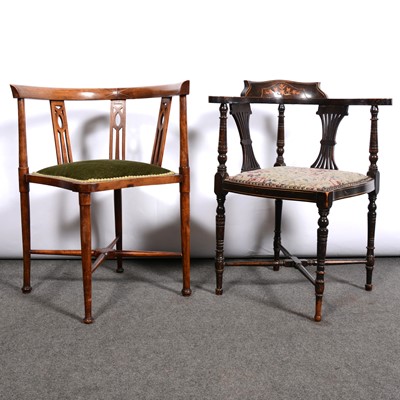 Lot 380 - Two corner chairs