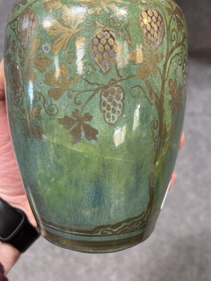 Lot 1020 - Richard Joyce for Pilkington's Royal Lancastrian - lustre vase with Grapevines