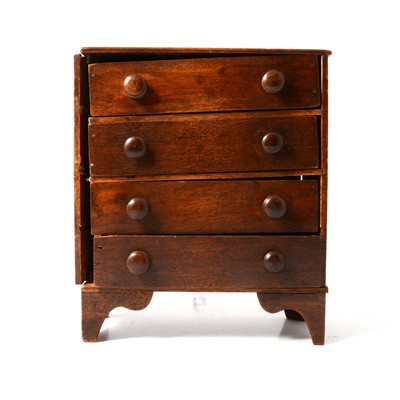 Lot 557 - Early Victorian mahogany apprentice piece chest of drawers