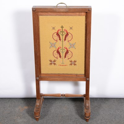 Lot 515A - Edwardian stained beech and mixed wood fire screen.